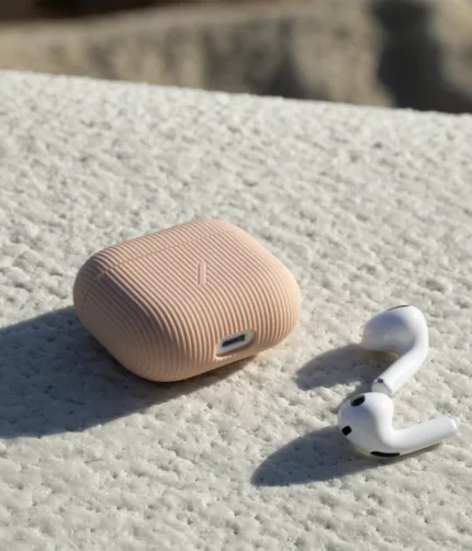 AirPods Peach Leather Curve Case