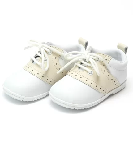 WHITE LEMON LEATHER BABY SHOES