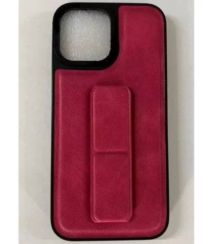 Red Leather Phone Case With Stand