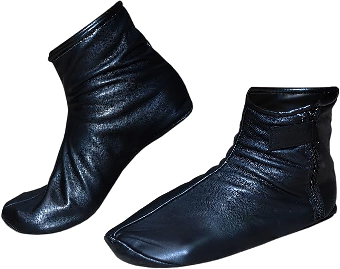 Night Black Slip Gents Leather Socks