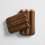 3 Cigar Tan Croco Leather Case