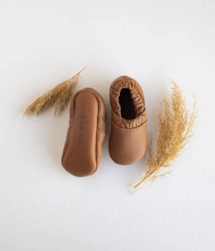 CHOCOLATE LEATHER BABY SHOES