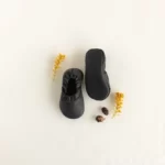 BLACK LEATHER BABY SHOES
