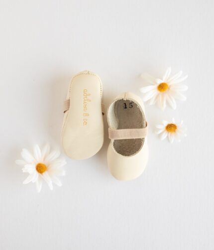 CREAM LEATHER BABY SHOES