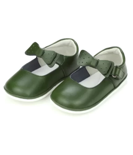 GREEN LEATHER BABY SHOES