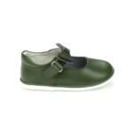 GREEN LEATHER BABY SHOES