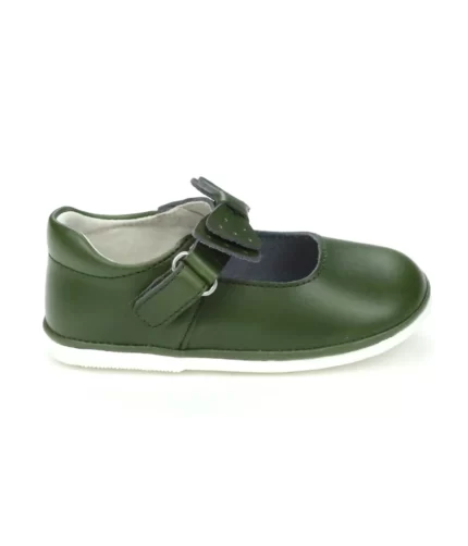 GREEN LEATHER BABY SHOES