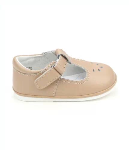 LATTE LEATHER BABY SHOES