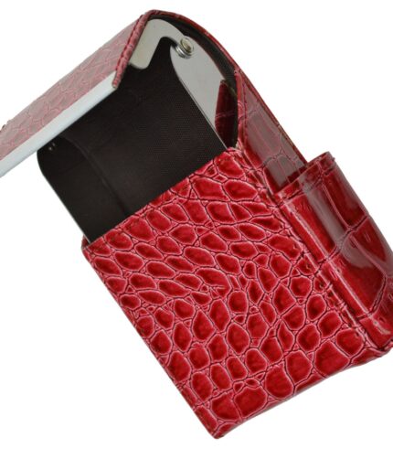 Croco Red Leather Cigarettes Case