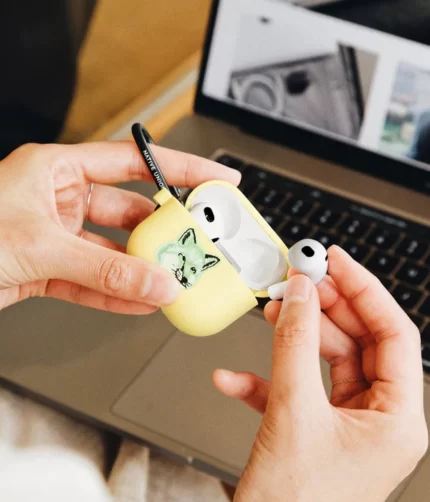 Monochrome Fox Head AirPods Case