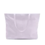 Large Zippered Downtown White Tote Bag