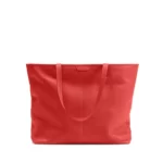 Large Zippered Downtown Red Tote Bag