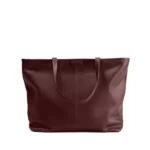 Large Zippered Downtown Marron Tote Bag
