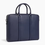 Detroit Blue Leather Briefcase