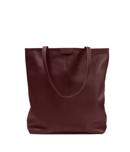 Uptown Vertical Marron Tote Bag