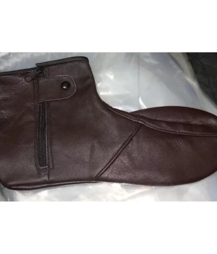 Brown Slip Comfortable Leather Socks