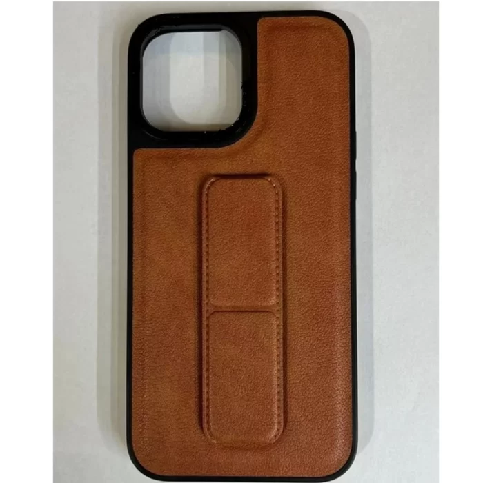Brown Leather Phone Case With Stand