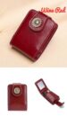 Three Packs Red Leather Lipstick Case