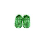 LIME LEATHER BABY SHOES