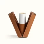 Brown Leather Lipstick Case