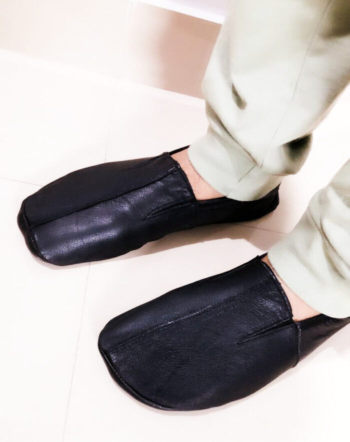 Tan Slip Comfortable Leather Socks