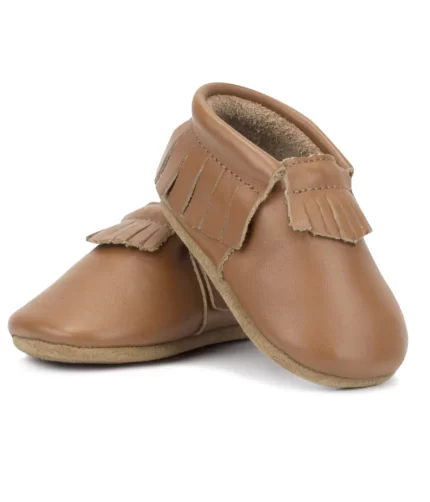 TAN LEATHER BABY SHOES