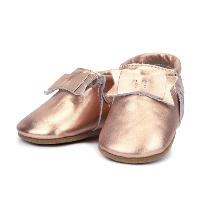 ROSE GOLD LEATHER BABY SHOES