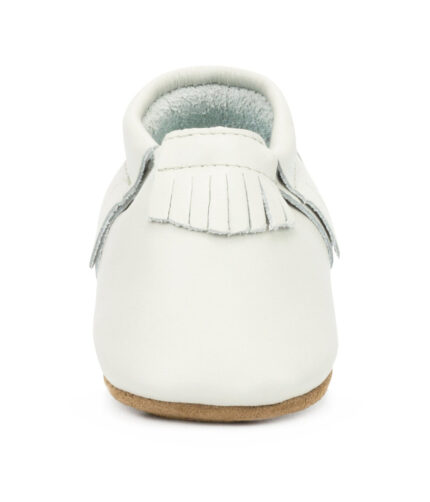 WHITE LEATHER BABY SHOES