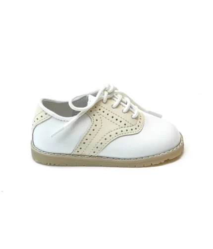 WHITE CREAM LEATHER BABY SHOES