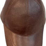 Men Brown Leather BaseBall Cap