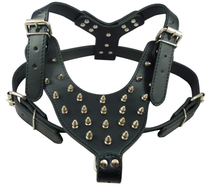 Green Leather Dog Harness