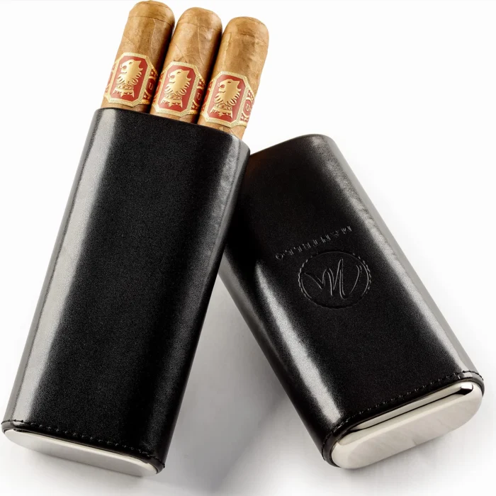 Jet Leather Cigar Case