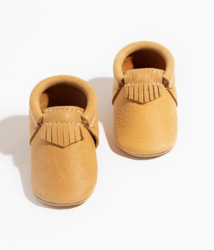 LATTE LEATHER BABY SHOES