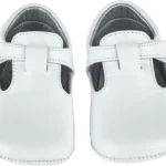 GREY LEATHER BABY SHOES