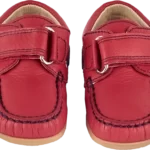 RED LEATHER BABY SHOES