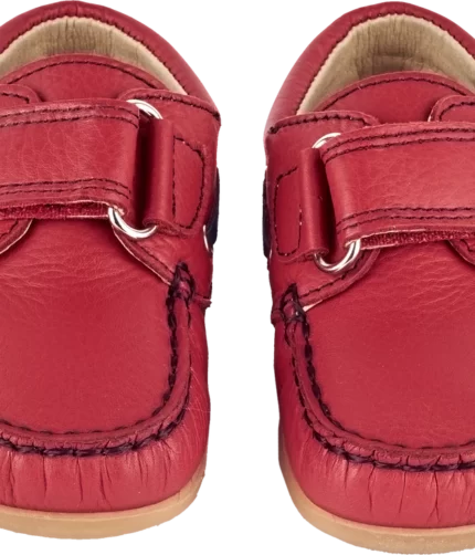 RED LEATHER BABY SHOES