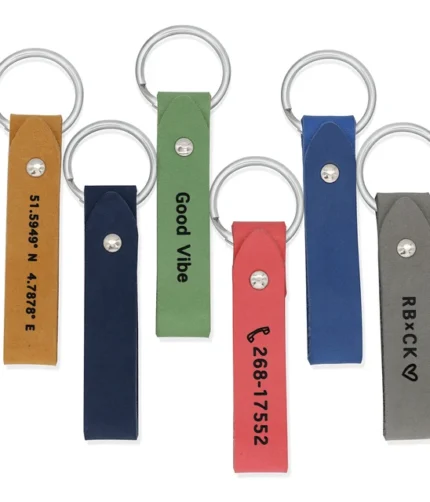 4 Pack Leather Multi Color Keychain
