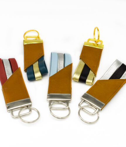 Leather English Color Keychain