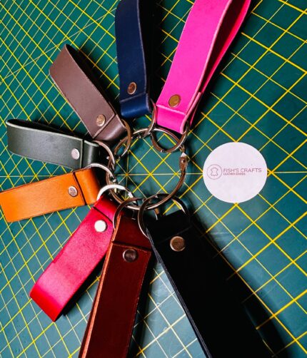 4 Pack Leather Bright Color Keychain