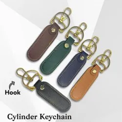 4 Pack Leather Plain Keychain