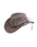 Men Slate Leather Hat