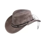 Men Slate Leather Hat