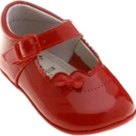 RED LEATHER BABY SHOES`