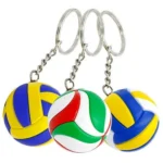 4 Pack Leather Volleyball Keychain