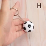 4 Pack Leather Football Keychain