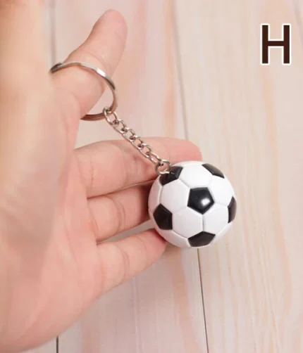 4 Pack Leather Football Keychain