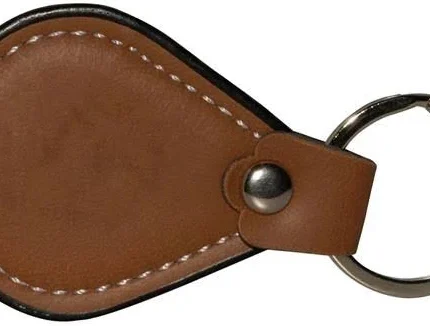 4 Pack Leather Teardrop Keychain