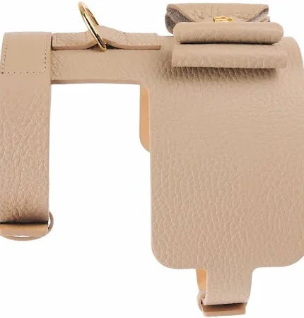 Cream Leather Dog Harness